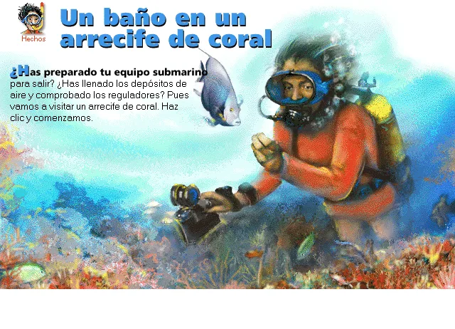 Un baño en un arrecife de coral